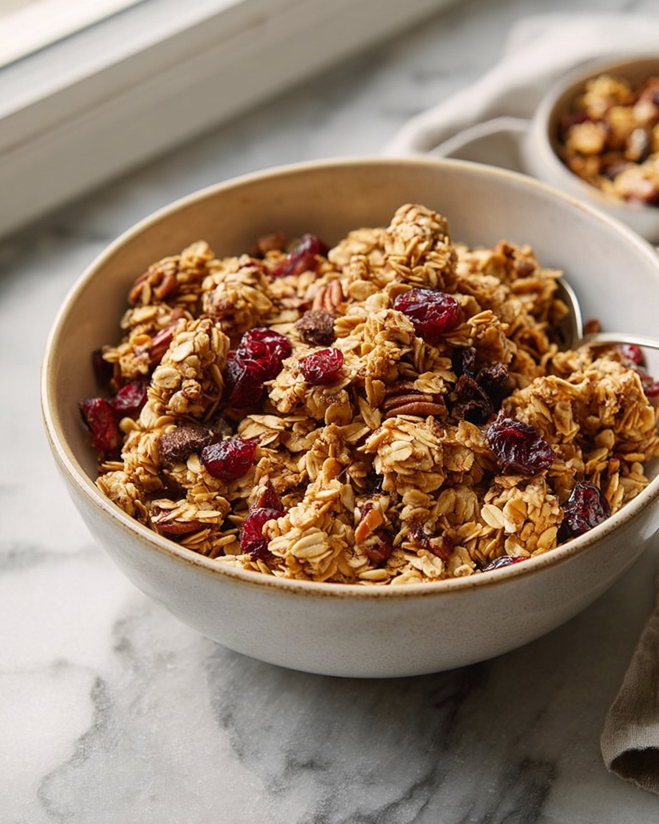 Honey Granola with Nuts, Dried Fruits, and Banana Chips Recipe