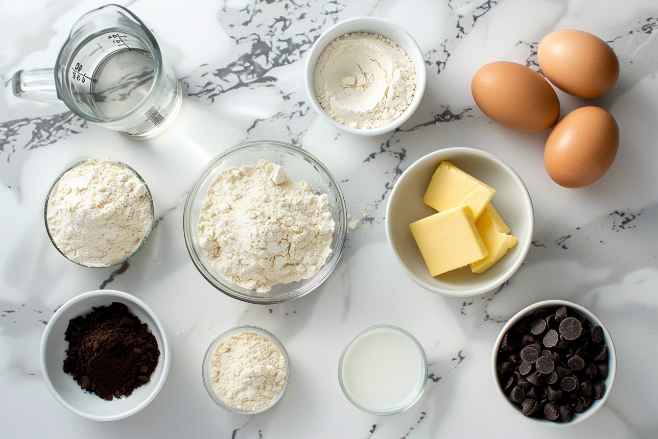 A single white plate featuring one éclair, sliced lengthwise to reveal its smooth, creamy vanilla custard filling inside a golden, airy choux pastry, generously coated with a thick, glossy dark chocolate glaze on top. The close-up shot emphasizes the rich interior texture and the delicate layers of the éclair, set against a white marble surface with soft natural lighting highlighting the indulgent contrasts. The presentation is styled elegantly to invite one to savor this classic French pastry, emphasizing its sumptuous and refined qualities. REALISTIC STYLE IMAGE| TAGS: High-end food photography, clean composition, dramatic lighting, luxurious, elegant, mouth-watering, indulgent, gourmet | CAMERA: Nikon Z7 | FOCAL LENGTH: 50mm | SHOT TYPE: Close-up | COMPOSITION: 3/4 angle | LIGHTING: Soft directional light | PRODUCTION: Food Stylist | TIME: Daytime I LOCATION TYPE: Kitchen near windows --stylize 150  --ar 4:5