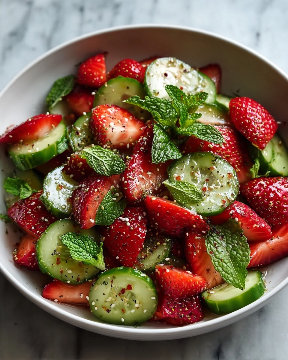 Crisp Cucumber Strawberry Salad for a Refreshing Summer Bite Recipe