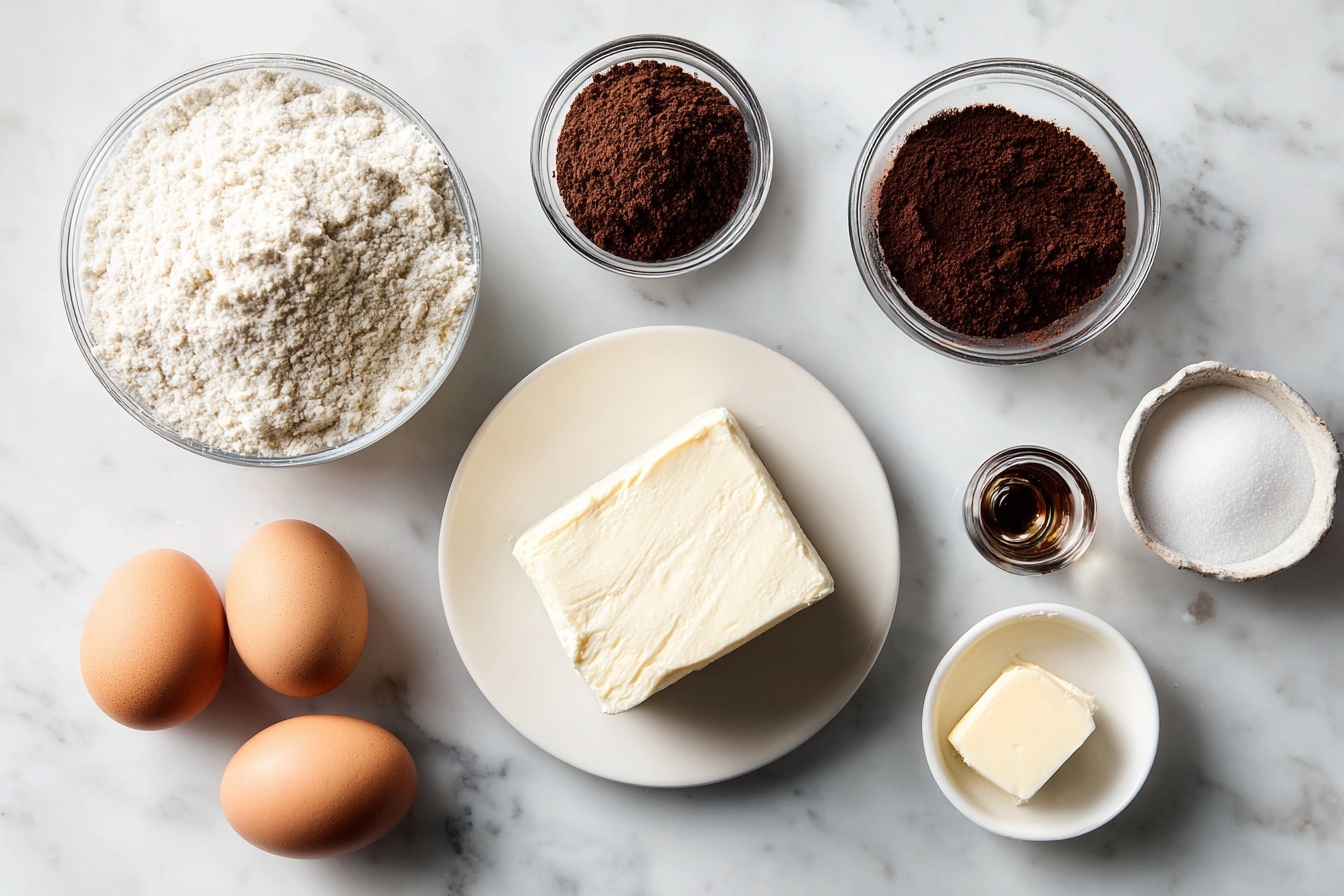 Heavenly Keto Cheesecake Brownies with Just 3g Net Carbs Recipe 4 Full square baking dish filled with creamy cheesecake swirled rich chocolate brownies, showing a perfectly even marbled top of dark chocolate and smooth cheesecake, edges slightly crinkled and fudgy, the entire uncut dessert presented on a pristine white baking pan, shot from a 3/4 angle on a white marble kitchen counter, natural soft directional daylight illuminating the glossy chocolate swirls and velvety cheesecake layer, styled as a luxurious and indulgent gourmet treat perfect for a high-end food magazine spread, REALISTIC STYLE IMAGE| TAGS: High-end food photography, clean composition, dramatic lighting, luxurious, elegant, mouth-watering, indulgent, gourmet | CAMERA: Nikon Z7 | FOCAL LENGTH: 50mm | SHOT TYPE: Close-up | COMPOSITION: 3/4 angle | LIGHTING: Soft directional light | PRODUCTION: Food Stylist | TIME: Daytime I LOCATION TYPE: Kitchen near windows --stylize 150 --ar 4:5