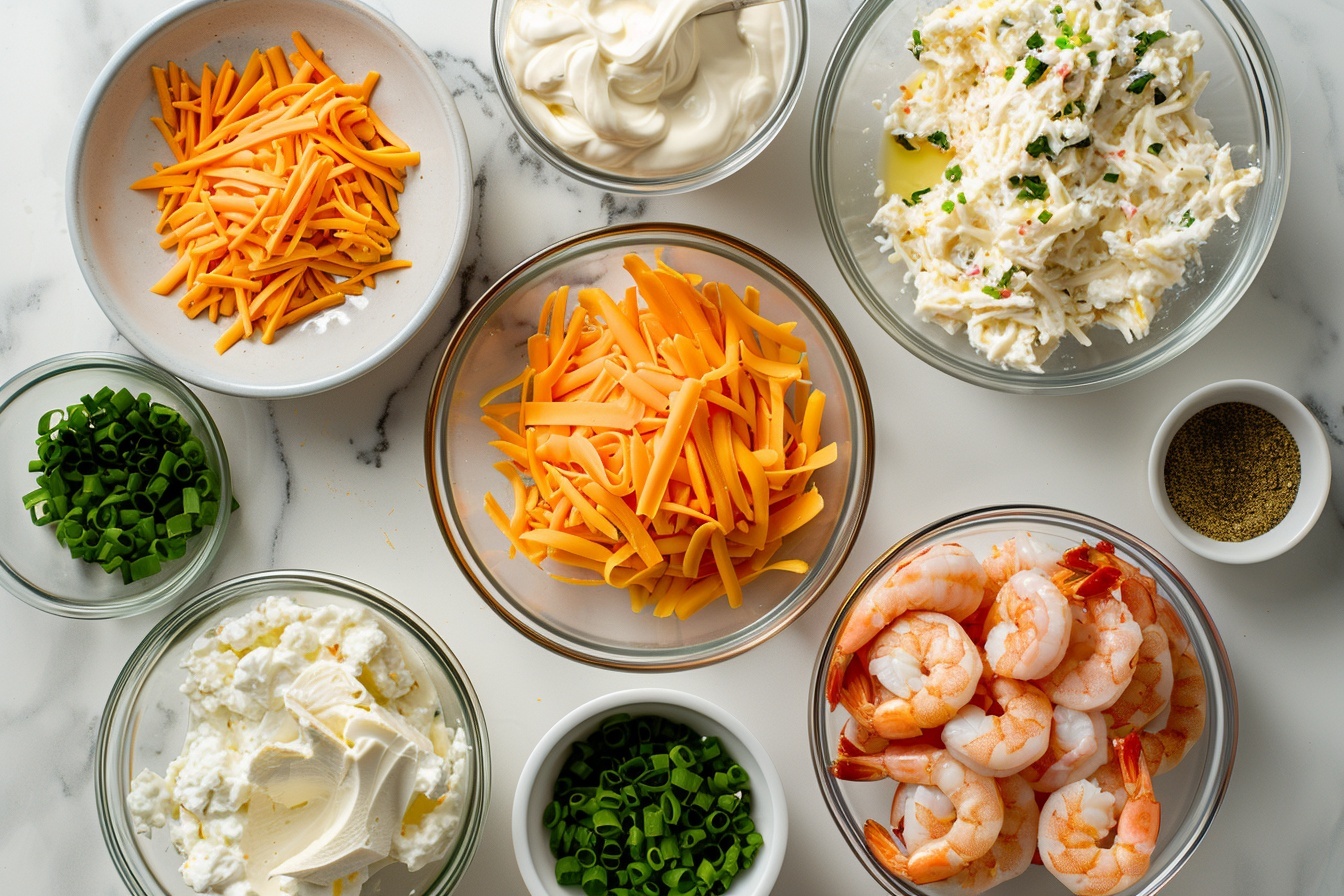 A single white plate featuring one portion of a shrimp-filled crepe generously covered in creamy, cheesy white sauce, the crepe partially folded to reveal plump, succulent shrimp nestled inside, the sauce bubbling slightly with golden, toasted spots on top, sprinkled with fresh green parsley for color contrast, all set on a pristine white marble surface. The close-up shot captures the rich textures of the tender crepe, the smooth sauce, and the juicy interior shrimp, presented as a styled individual serving from a food blog, natural soft directional daylight highlighting the layers and details. REALISTIC STYLE IMAGE| TAGS: High-end food photography, clean composition, dramatic lighting, luxurious, elegant, mouth-watering, indulgent, gourmet | CAMERA: Nikon Z7 | FOCAL LENGTH: 50mm | SHOT TYPE: Close-up | COMPOSITION: 3/4 angle | LIGHTING: Soft directional light | PRODUCTION: Food Stylist | TIME: Daytime I LOCATION TYPE: Kitchen near windows --stylize 150  --ar 4:5