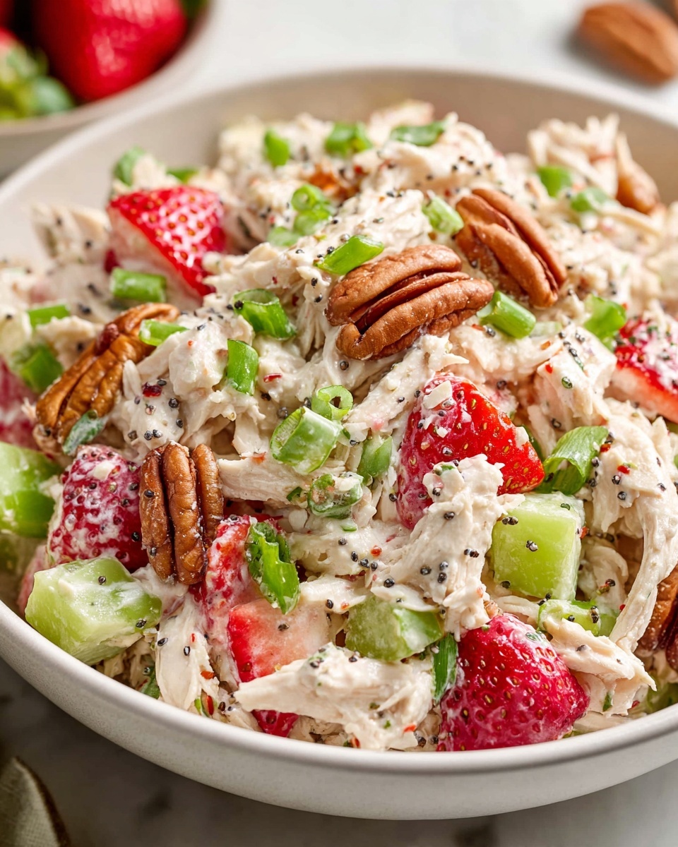 Strawberry Pecan Poppy Seed Chicken Salad Recipe