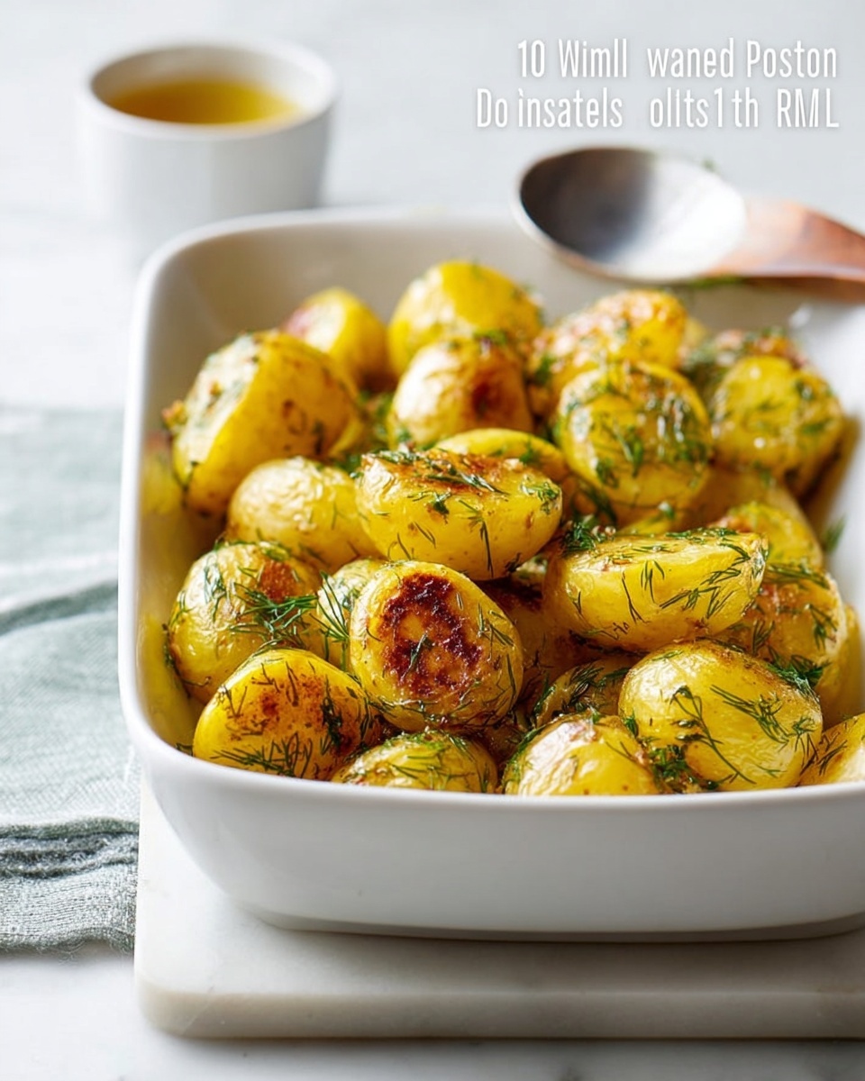 10 Minute Pan Roasted Lemon Potatoes with Dill Recipe