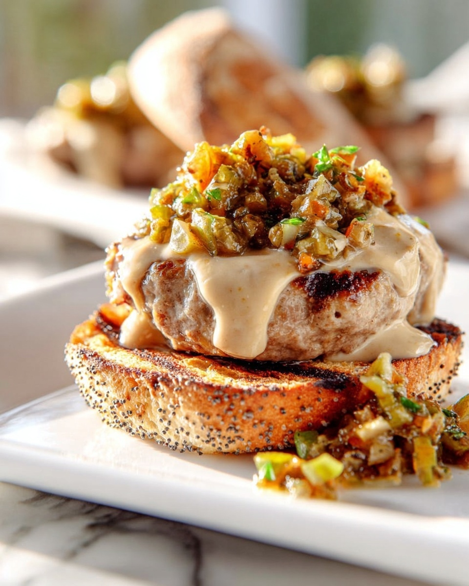 A large white oval ceramic serving tray displaying a full batch of golden brown sandwich sliders, each topped with a perfectly toasted poppy seed bun, layered with fresh green lettuce leaves and a creamy savory sauce drizzled over juicy turkey patties and caramelized onions, arranged neatly in rows to emphasize abundance and freshness, captured in a professional 3/4 angle shot on a white marble kitchen counter bathed in soft natural daylight, styled by an expert food stylist to highlight texture and flavor in an indulgent, gourmet presentation. REALISTIC STYLE IMAGE| TAGS: High-end food photography, clean composition, dramatic lighting, luxurious, elegant, mouth-watering, indulgent, gourmet | CAMERA: Nikon Z7 | FOCAL LENGTH: 50mm | SHOT TYPE: Close-up | COMPOSITION: 3/4 angle | LIGHTING: Soft directional light | PRODUCTION: Food Stylist | TIME: Daytime I LOCATION TYPE: Kitchen near windows --stylize 150 --ar 4:5