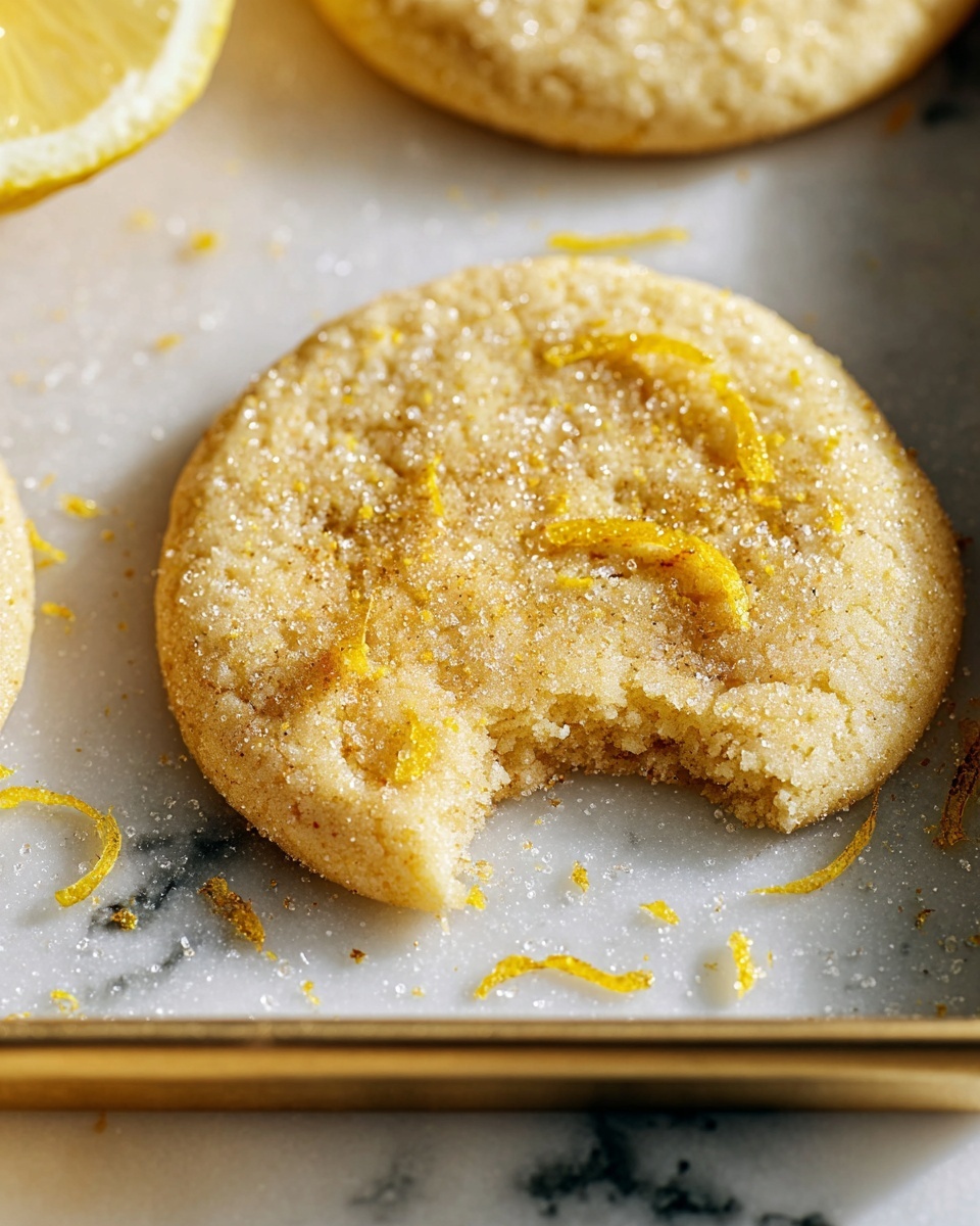 Large white oval ceramic serving tray filled with a full batch of soft sugar cookies, each dusted generously with granulated sugar and adorned with fresh, vibrant lemon zest pieces, arranged neatly on a rustic baking sheet beside a wooden bowl of lemon sugar mixture, all presented on a white marble kitchen countertop bathed in natural daylight, styled to evoke a fresh and inviting homemade baking scene, photographed from a 3/4 angle with soft directional light highlighting the delicate texture and bright citrus accents, creating an indulgent, mouth-watering gourmet look. REALISTIC STYLE IMAGE| TAGS: High-end food photography, clean composition, dramatic lighting, luxurious, elegant, mouth-watering, indulgent, gourmet | CAMERA: Nikon Z7 | FOCAL LENGTH: 50mm | SHOT TYPE: Close-up | COMPOSITION: 3/4 angle | LIGHTING: Soft directional light | PRODUCTION: Food Stylist | TIME: Daytime I LOCATION TYPE: Kitchen near windows --stylize 150 --ar 4:5