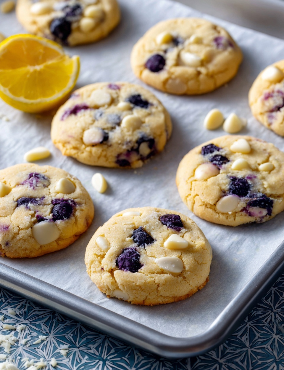 Blueberry Lemon Crinkle Cookies Recipe