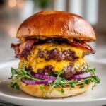 Double Smash Burger with Raclette & Bacon Recipe