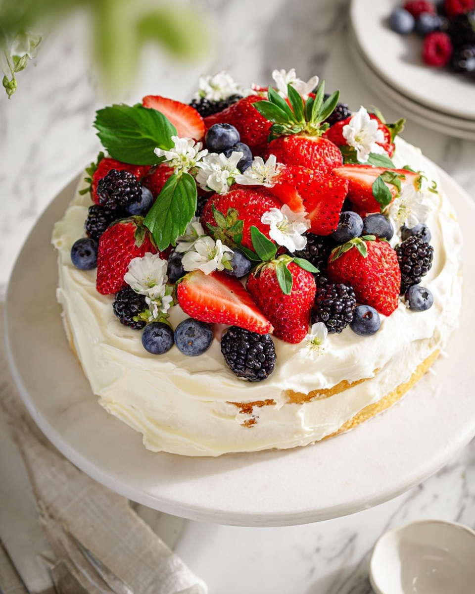 Gluten-Free Dairy-Free Summer Berry Chantilly Layer Cake Recipe