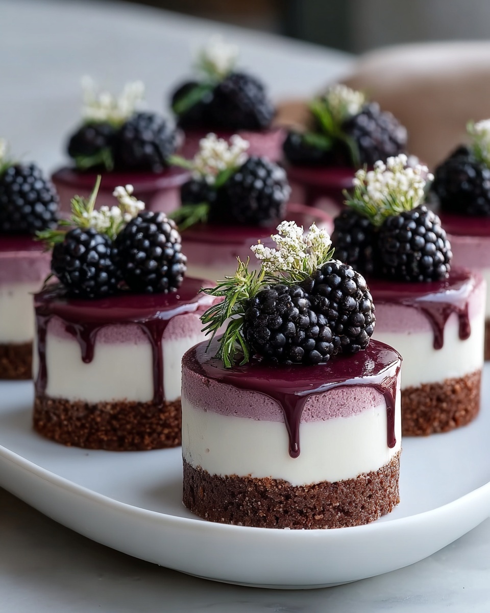Mini Blackberry Mousse Cakes Recipe