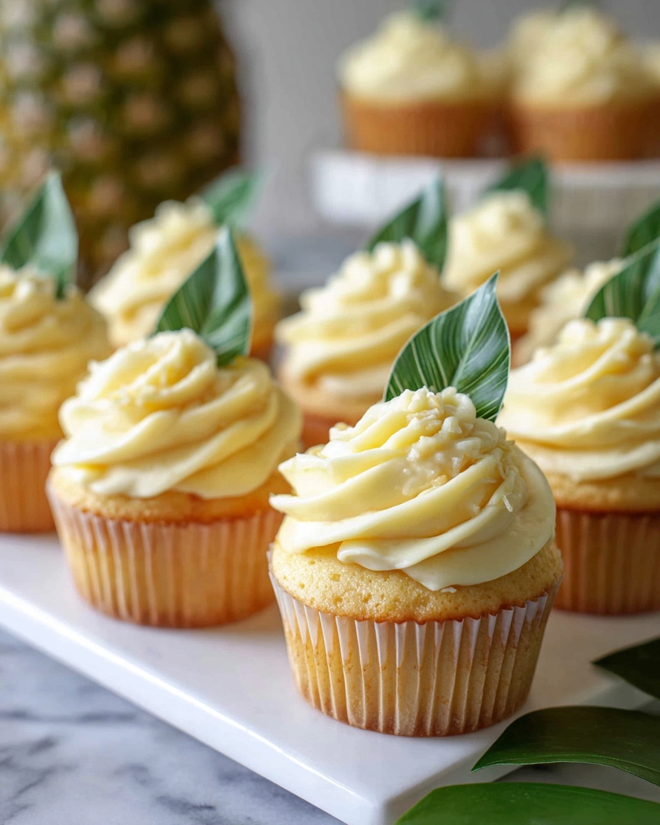 Dole Whip Cupcakes with Pineapple Filling Recipe