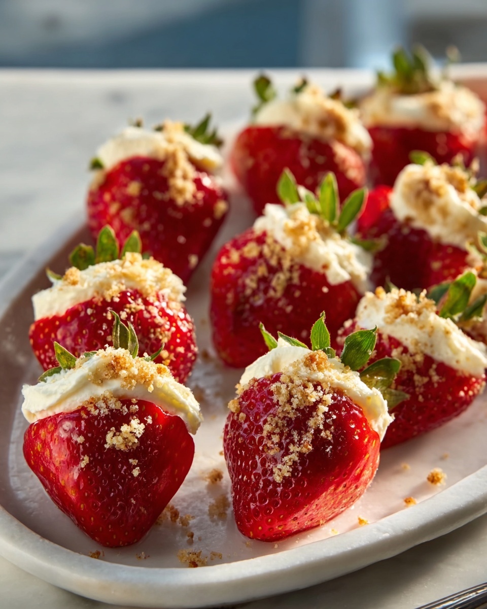 Cheesecake Deviled Strawberries Recipe