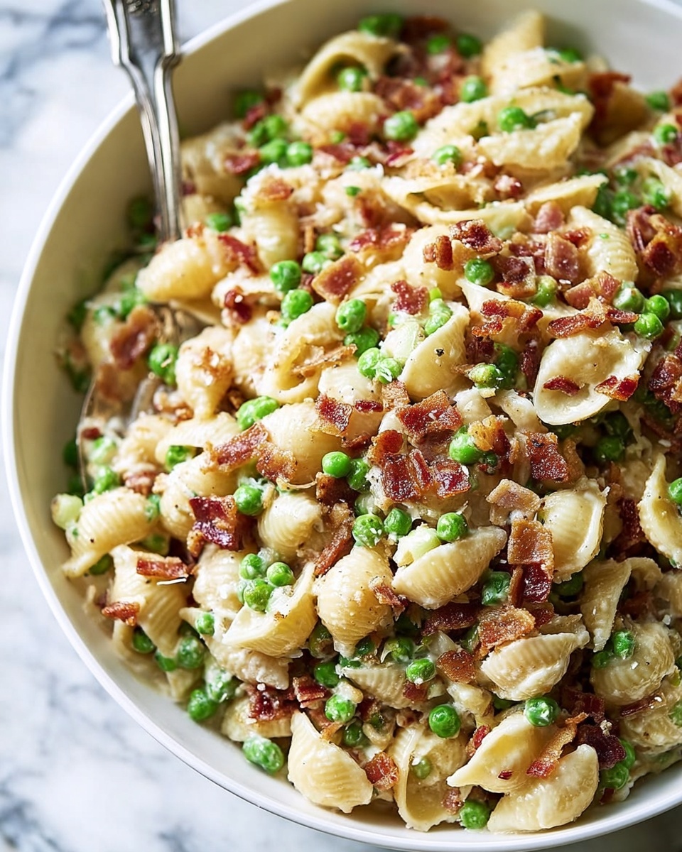 Creamy Bacon and Pea Pasta Salad Recipe
