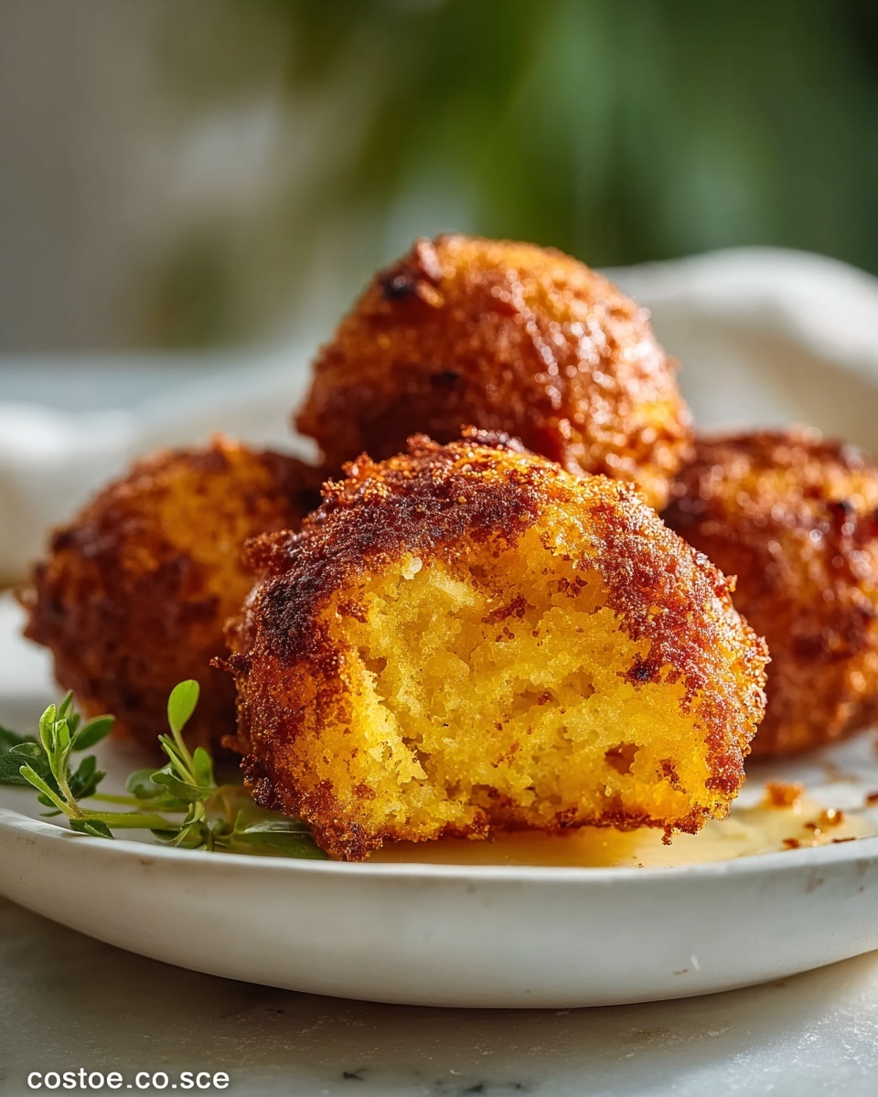 Large white ceramic serving platter filled with a generous pile of golden-brown, crispy hush puppies, perfectly round and textured with a crunchy exterior, arranged invitingly to showcase their rustic, homemade appeal. The hush puppies are piled high, emphasizing their abundance and crispiness, presented on a pristine white marble kitchen countertop with soft natural light illuminating their rich color and texture. The shot is taken from a 3/4 angle to capture the depth and appetizing surface details, styled by a professional food stylist to evoke a comforting, indulgent southern classic feeling. REALISTIC STYLE IMAGE| TAGS: High-end food photography, clean composition, dramatic lighting, luxurious, elegant, mouth-watering, indulgent, gourmet | CAMERA: Nikon Z7 | FOCAL LENGTH: 50mm | SHOT TYPE: Close-up | COMPOSITION: 3/4 angle | LIGHTING: Soft directional light | PRODUCTION: Food Stylist | TIME: Daytime I LOCATION TYPE: Kitchen near windows --stylize 150 --ar 4:5