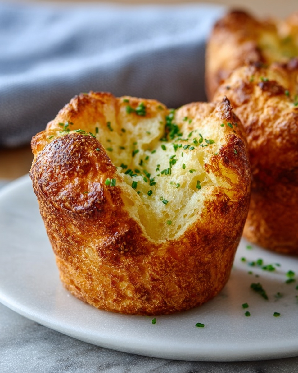 A white oval large ceramic serving tray filled with a generous bunch of golden-brown popovers, each perfectly puffed and sprinkled with finely chopped fresh herbs, showcasing their light and airy texture with crisp, textured tops, all arranged beautifully together to highlight their rustic charm, photographed at a 3/4 angle on a white marble kitchen countertop bathed in natural soft directional daylight, styled professionally to emphasize their warm, inviting appearance like a luxurious gourmet breakfast spread. REALISTIC STYLE IMAGE| TAGS: High-end food photography, clean composition, dramatic lighting, luxurious, elegant, mouth-watering, indulgent, gourmet | CAMERA: Nikon Z7 | FOCAL LENGTH: 50mm | SHOT TYPE: Close-up | COMPOSITION: 3/4 angle | LIGHTING: Soft directional light | PRODUCTION: Food Stylist | TIME: Daytime I LOCATION TYPE: Kitchen near windows --stylize 150 --ar 4:5
