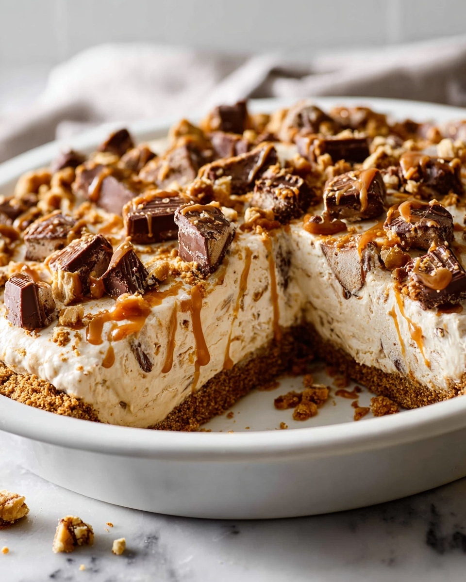 No Bake Snickers Bar Pie Recipe