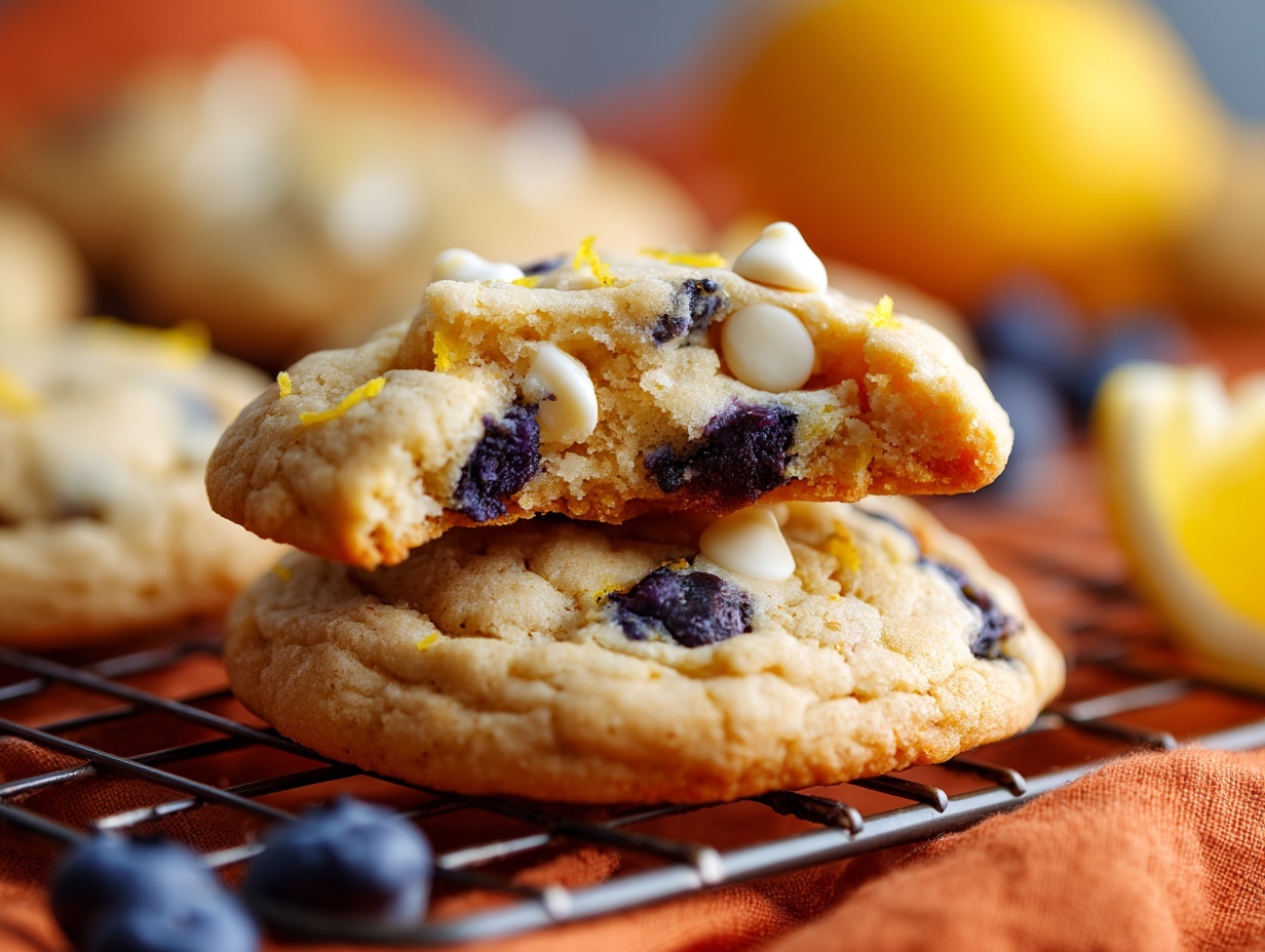 Blueberry Lemon Crinkle Cookies Recipe - Recipe Image