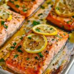 Sheet Pan Lemon Garlic Butter Salmon Recipe