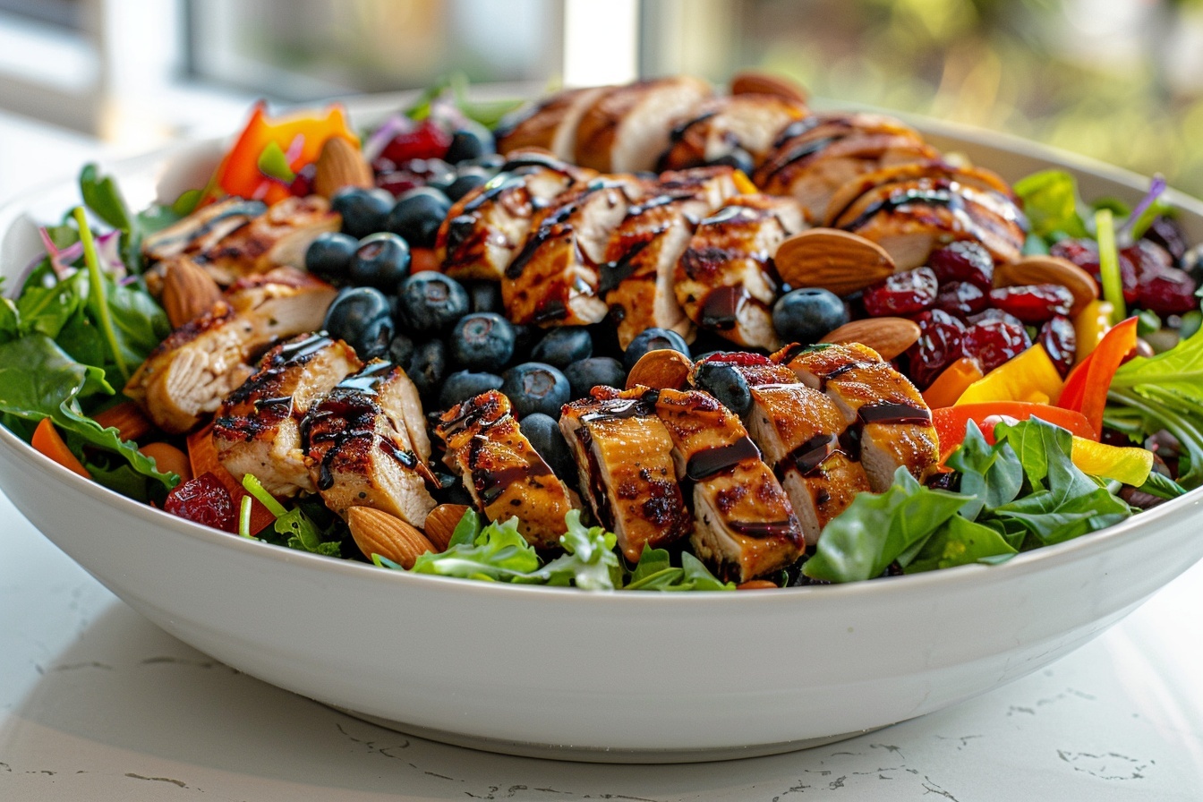 Honey Mustard Chicken Salad with Blueberries and Almonds Recipe