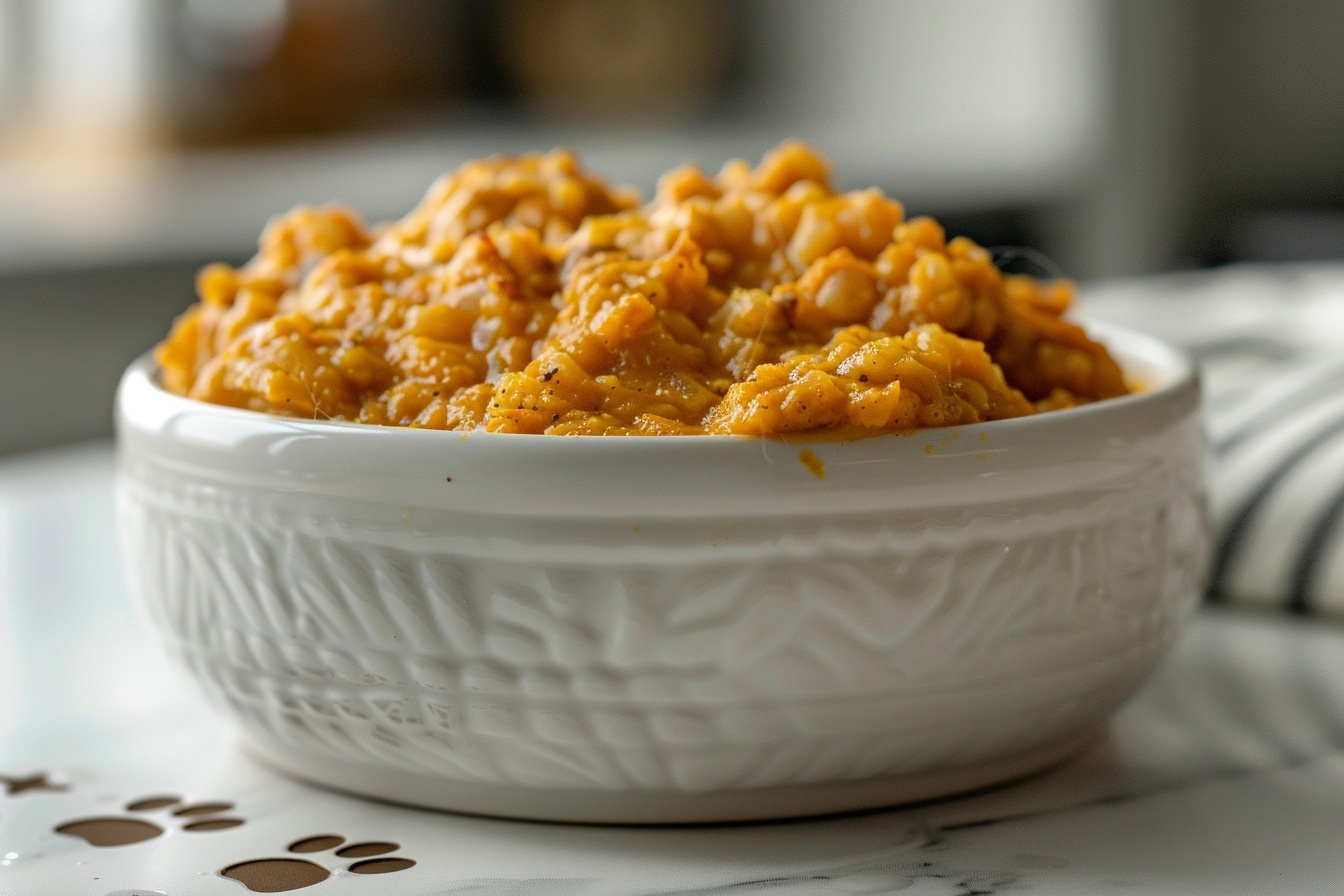 Pumpkin & Brown Rice Dog Food Bowl Recipe