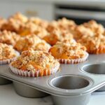 Classic Bakery-Style Peach Muffins with Cream Cheese Streusel Recipe