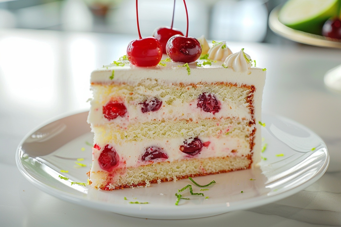 Cherry Limeade Cake | Sweet and Tangy Summer Cake Recipe