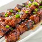 Memorial Day Grilled Honey Sriracha Steak Skewers Recipe