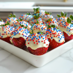 4th of July Chocolate Covered Strawberries Recipe