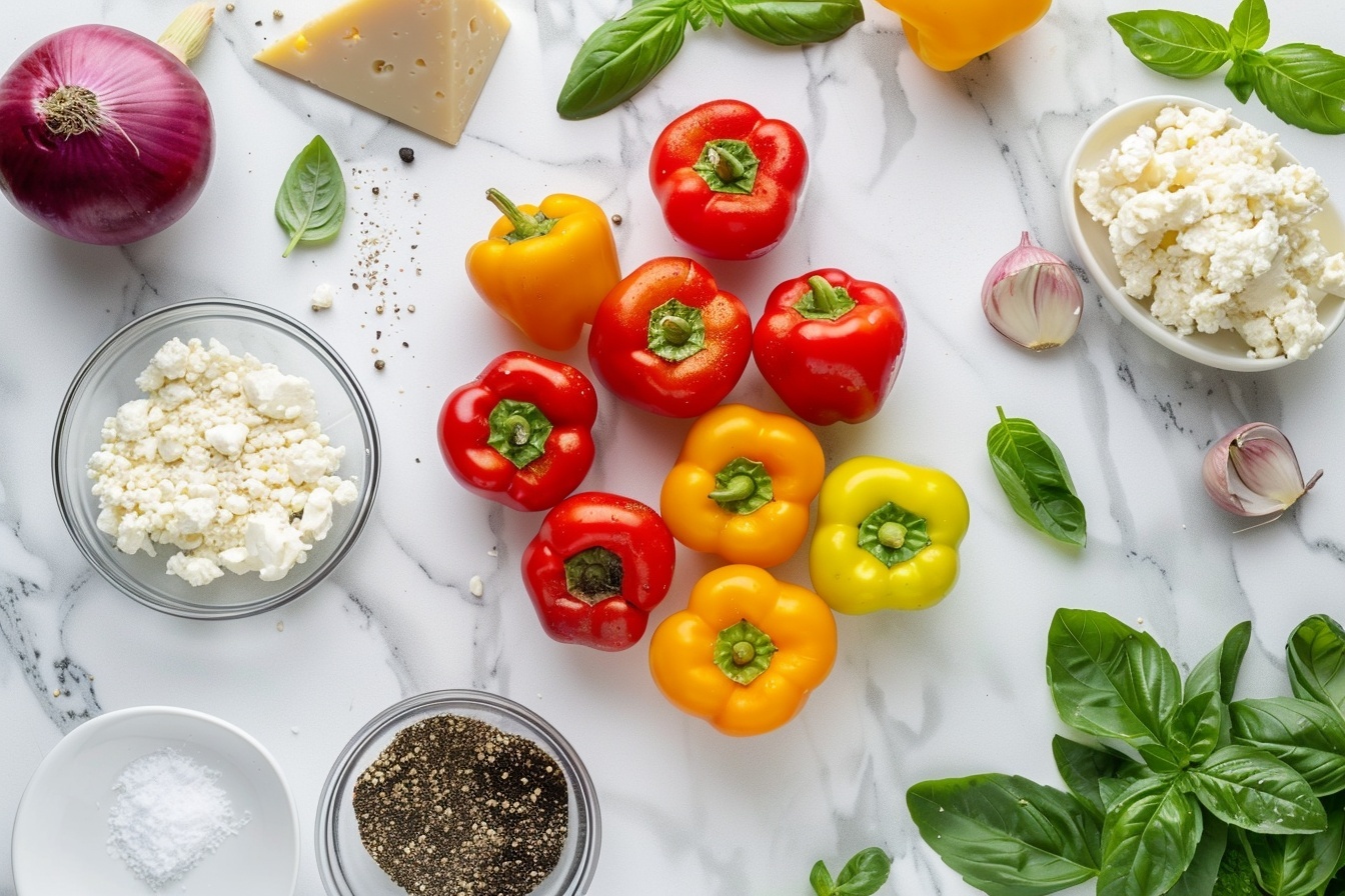 Roasted Goat Cheese Stuffed Mini Bell Peppers Recipe 5 Roasted Goat Cheese Stuffed Mini Bell Peppers
