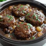 Comforting Crockpot Salisbury Steak in Mushroom Gravy Recipe