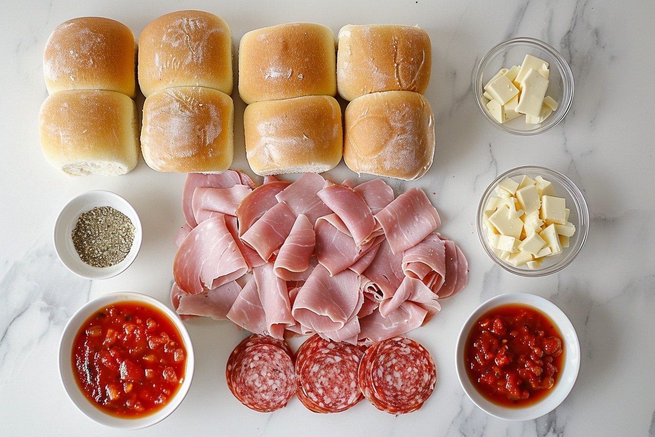 Hot Italian Sub Sliders Recipe - Recipe Image