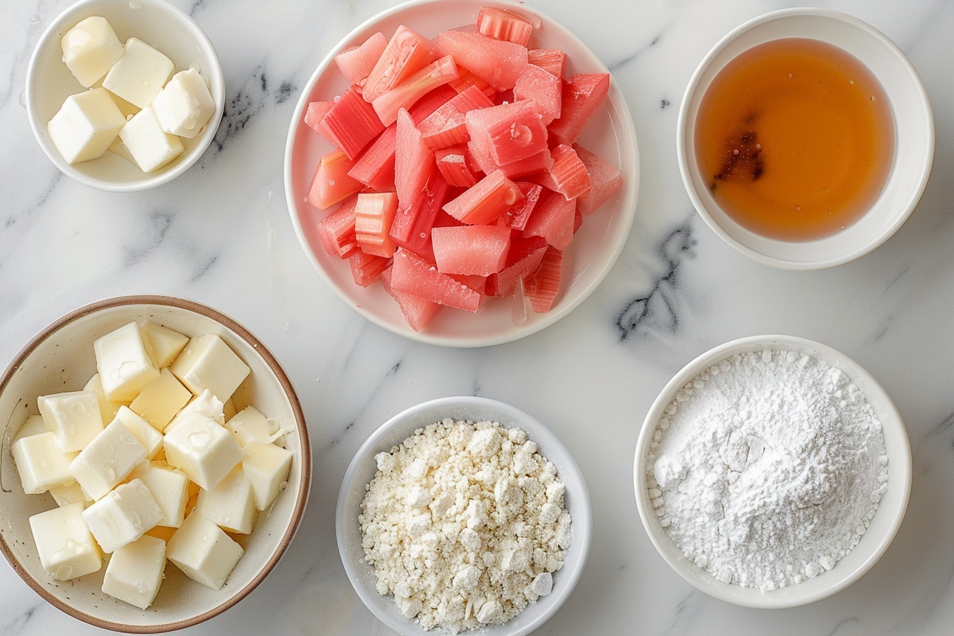 Rhubarb Cheesecake Squares Recipe 4 Rhubarb Cheesecake Squares Recipe - Recipe Image