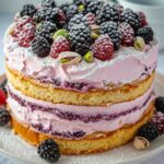 Pistachio and Blackberry Olive Oil Cake Recipe