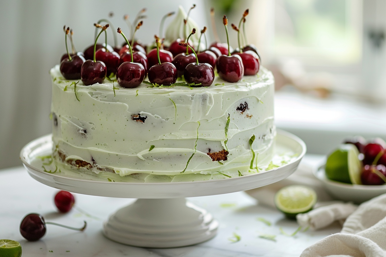 Cherry Limeade Cake | Sweet and Tangy Summer Cake Recipe 6 Cherry Limeade Cake | Sweet and Tangy Summer Cake Recipe - Recipe Image