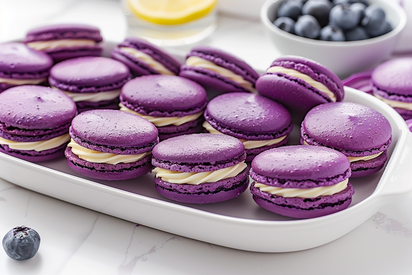 Blueberry Lemonade Macarons Recipe