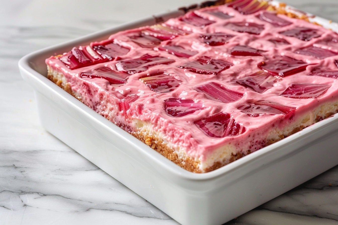 Rhubarb Cheesecake Squares Recipe