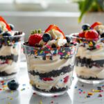 No-Bake Patriotic Oreo Dirt Cups: Easy 4th of July Dessert Recipe