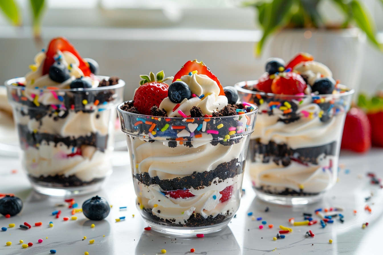No-Bake Patriotic Oreo Dirt Cups: Easy 4th of July Dessert Recipe