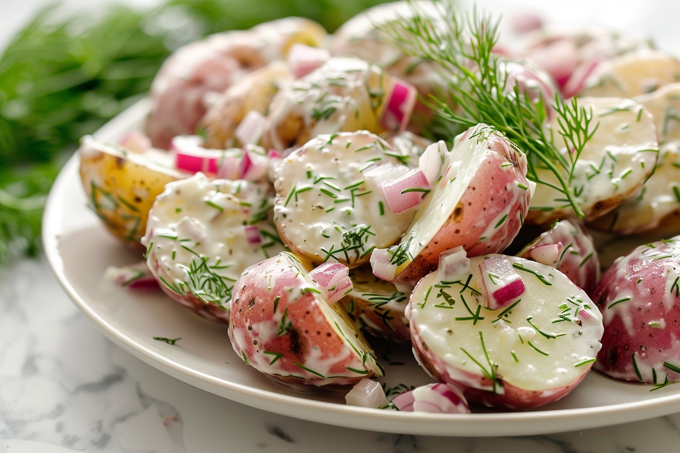 Creamy Red Potato Salad with Dill