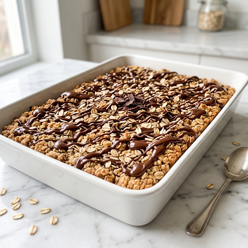 No Bake Chocolate Oatmeal Bars Recipe