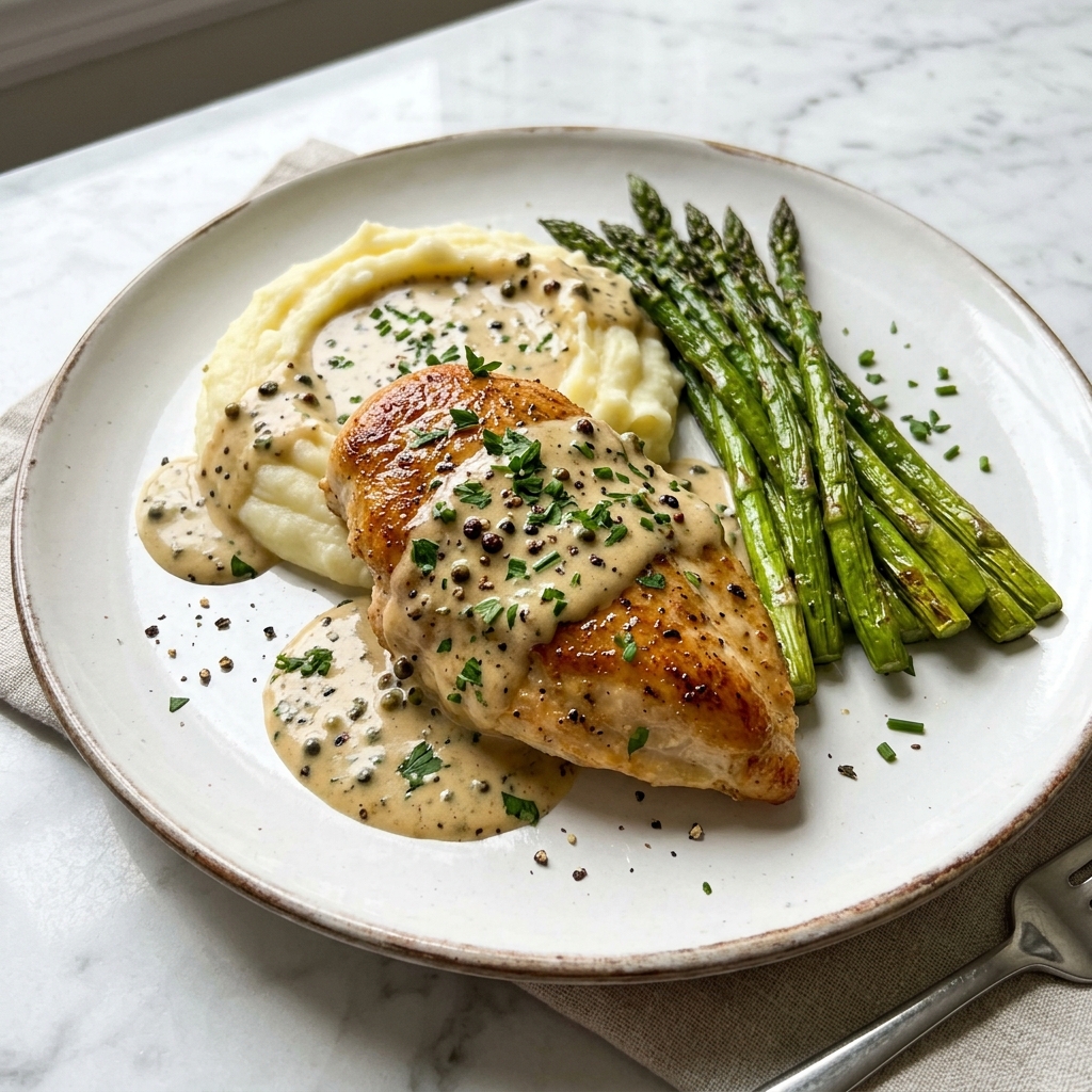 Garlic Parmesan Chicken in White Wine Cream Sauce Recipe 6 Large white skillet filled with multiple golden-brown chicken pieces simmering in a creamy lemon herb sauce, garnished with freshly chopped parsley and accompanied by lemon wedges on the side, entire dish shown with rich texture and vibrant colors, photographed from a 3/4 angle with natural light on a white marble countertop, professional food styling photo taken with an iphone --ar 4:5 --v 7